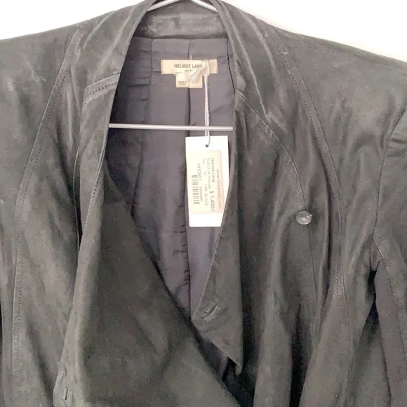 Helmut Lang Anaconda Black Distressed 100% Lambskin Jacket Blazer NWT Vintage